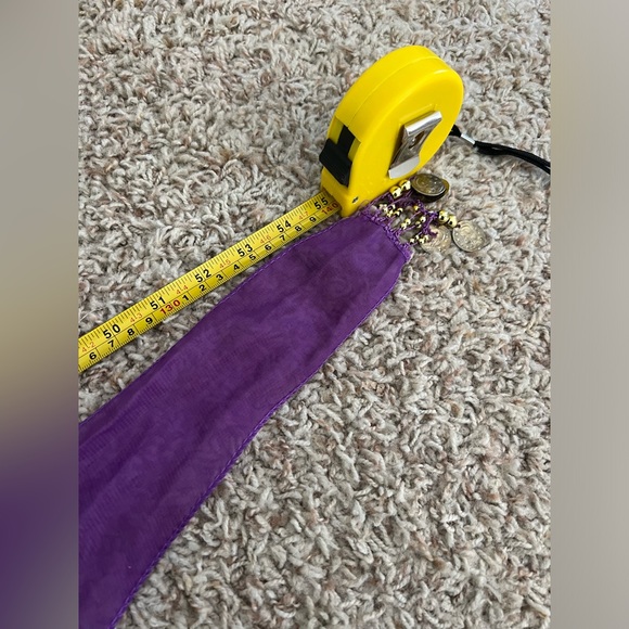 Purple Coin Fringe hipScarf - Picture 2 of 4